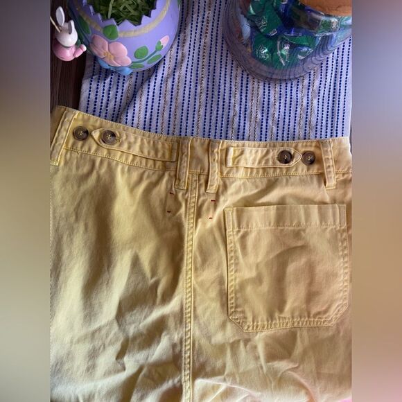 Xirena Baylor Yellow Twill Cotton High Rise Straight Trouser Pants Womens 27 - Picture 11 of 16